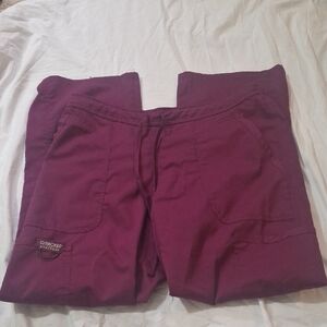 Cherokee Wine Scrub Pants Small Petite Short Length